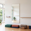 C&F Creation Zenith Alba Rectangular Full Length Mirror 180x80cm wall mounted in yoga studio for full body reflection