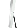 C&F Creation Zenith Alba Rectangular Full Length Mirror 180x80cm side profile on white background showing 30mm white aluminium frame