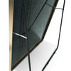 C&F Creation Zenith Aurelia Rectangular Full Length Mirror 180x80cm rear view with freestanding stand on white background