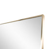 C&F Creation Zenith Aurelia Rectangular Full Length Mirror 180x80cm corner detail on white background showing gold frame joint
