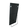 C&F Creation Zenith X Rectangular Full Length Mirror 180x80cm rear angle on white background showing backing and stand